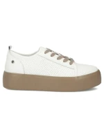 Dámské kožené polobotky sportovní creepers bílé Filippo DP6116