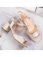 Sergio Leone W SK139F béžové sandály na vysokém jehlovém podpatku