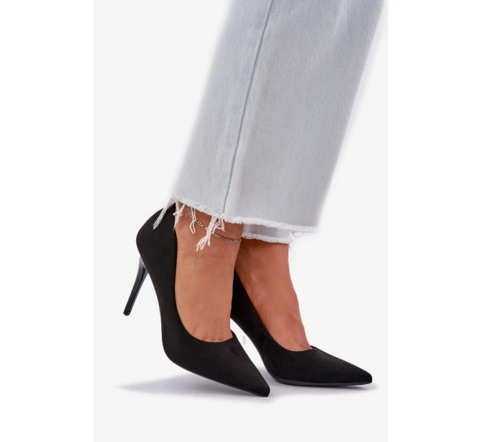 Klasické Lodičky Z Eko Semiše Černé model 21684487 - Boto