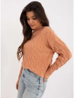 Sweter AT SW model 20459105 jasny pomarańczowy - FPrice Sweter AT SW model 20459105 jasny pomarańczowy - FPrice