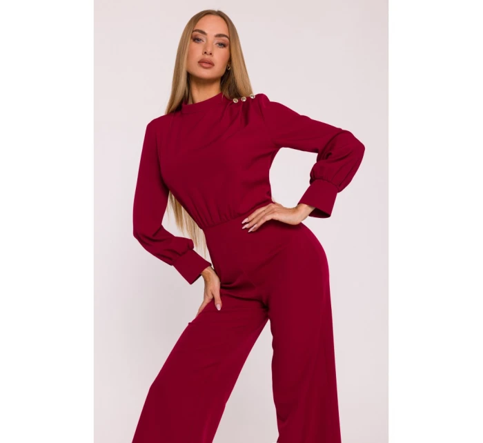 M879 Kombinéza se stojáčkem - bordó M879 Kombinéza se stojáčkem - bordó