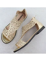 Dámské ažurové sandály platinově zlaté M.Daszynski MR24148-2