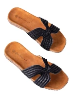 Stylové  nazouváky černé dámské bez podpatku