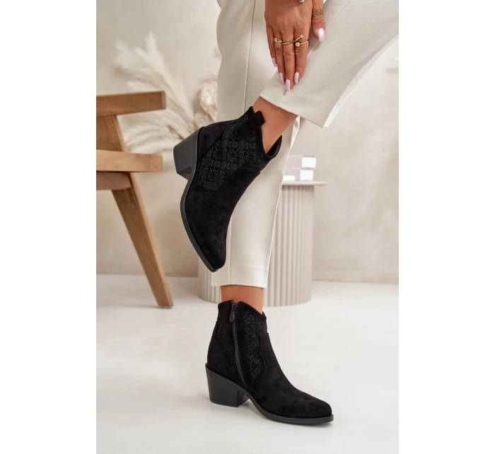 Boty na podpatku model 199416 Step in style Boty na podpatku model 199416 Step in style