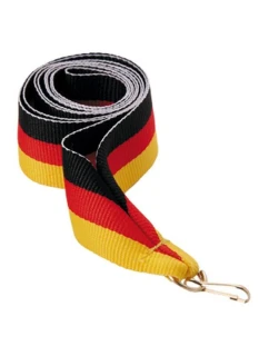 Stuha 22 mm - černá, červená a žlutá