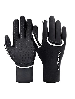 Cyklistické rukavice Rockbros, nepromokavé, velikost: XXL - černé