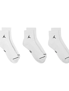 Ponožky Nike Jordan, balení po 3 kusech, bílé, DX9655 100