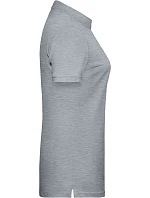 Daiber 8009 Dámské piqué polo z bio bavlny 02.8009 grey heather Daiber 8009 Dámské piqué polo z bio bavlny 02.8009 grey heather