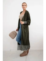 Kardigan s kapsami khaki