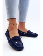 Dámské modré semišové mokasíny Si Passione Dámské modré semišové mokasíny Si Passione