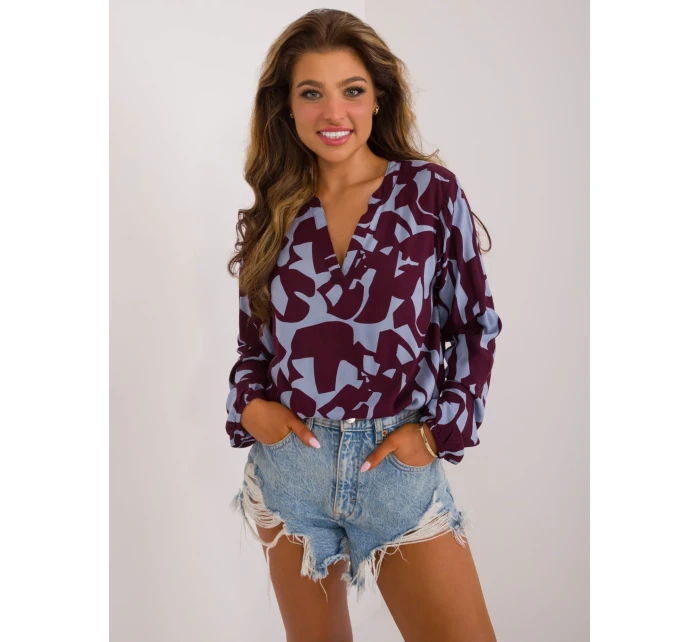 Bluzka model 20235229 bordowy - FPrice Bluzka model 20235229 bordowy - FPrice