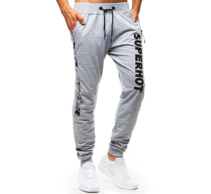 Pánské světle šedé teplákové kalhoty model 21964151 - Dstreet Pánské světle šedé teplákové kalhoty model 21964151 - Dstreet