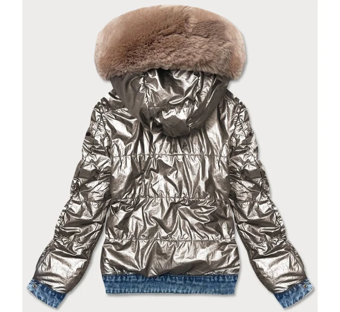 Světle oboustranná džínová bunda pro přechodné období model 16279951 - S'WEST Světle oboustranná džínová bunda pro přechodné období model 16279951 - S'WEST