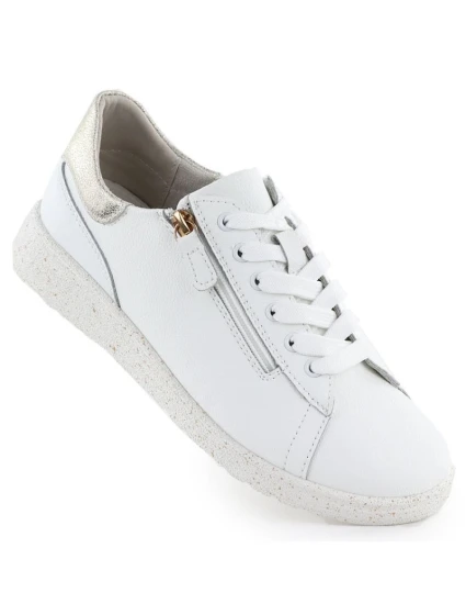 Dámské kožené polobotky bílé eVento 138