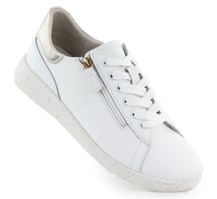 Dámské kožené polobotky bílé eVento 138