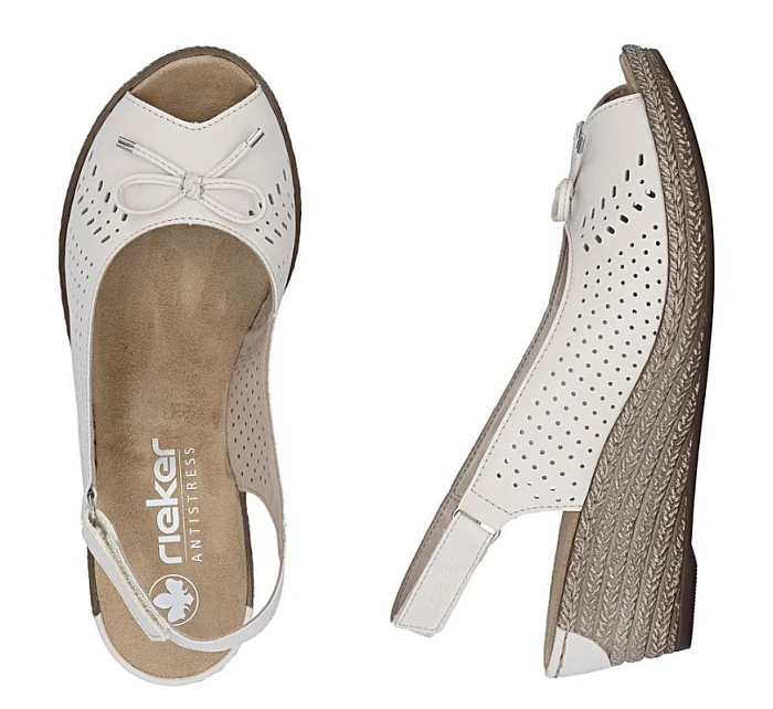 Skórzane damskie na z  model 22087192 - Rieker