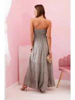 Dámské viskózové šaty s elastickým topem fango Dámské viskózové šaty s elastickým topem fango