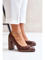 Semišové Na Podpatku Hnědé model 21673387 - Laura Messi