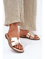 Dámské Plátěné Sandály Z Eko Kůže Zlaté Firvania Dámské Plátěné Sandály Z Eko Kůže Zlaté Firvania