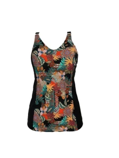 Jednodílné plavky 085 model 21957384 černé s potiskem - Shepa