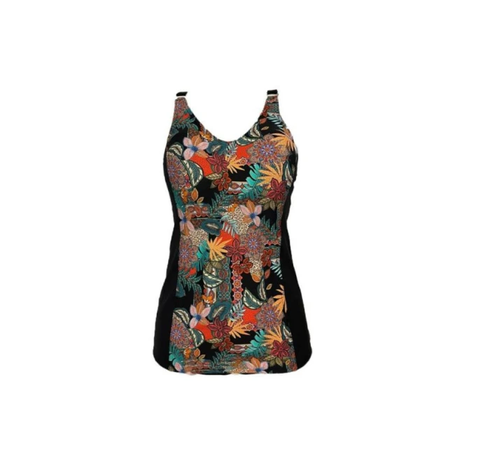 Jednodílné plavky 085 model 21957384 černé s potiskem - Shepa