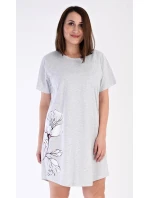 Dámská noční košile Nicol Šedá s potiskem - Vienetta Dámská noční košile Nicol Šedá s potiskem - Vienetta