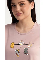 Dámské domácí šaty s krátkým rukávem model 22405619 - Vienetta Dámské domácí šaty s krátkým rukávem model 22405619 - Vienetta