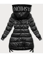 Černá dámská zimní bunda se stahovacími lemy (5M3188-392)