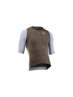 Cyklistické tričko NORTHWAVE Extreme Evo Jersey S/s, hnědé