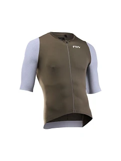 Cyklistické tričko NORTHWAVE Extreme Evo Jersey S/s, hnědé