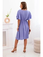 Šaty s model 21105600 výstřihem fialová - K-Fashion