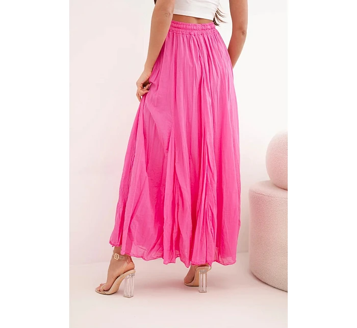 Dámská maxi bavlněná sukně s gumičkou v pase camelová Dámská maxi bavlněná sukně s gumičkou v pase camelová