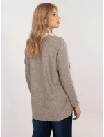 Bluzka DHJ BZ model 20609036 ciemny bezowy - FPrice Bluzka DHJ BZ model 20609036 ciemny bezowy - FPrice