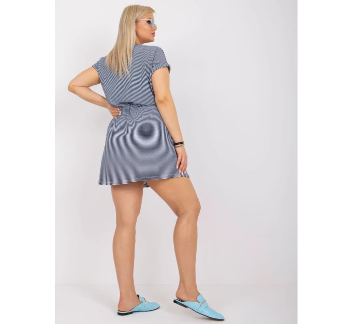 Šaty RV SK 6632.25 bílé a tmavě modré