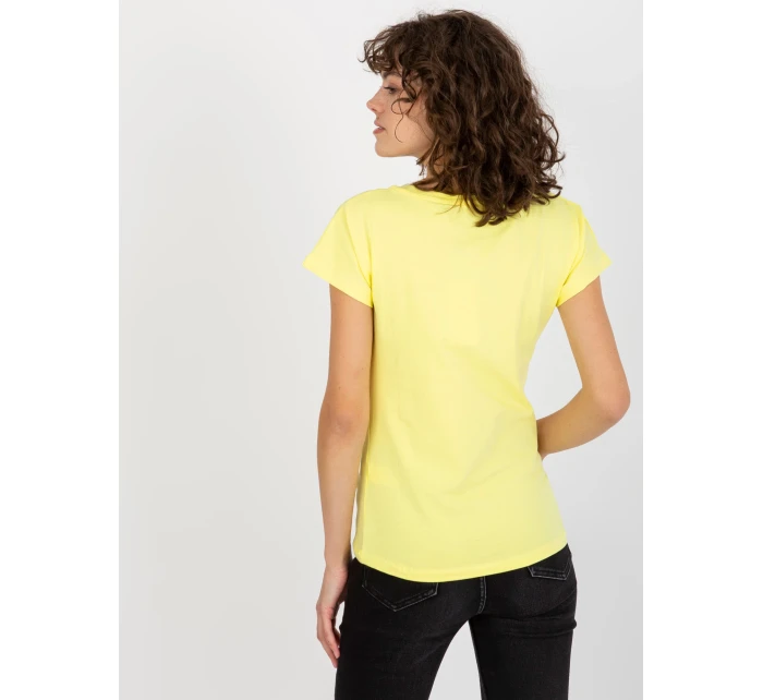 Tričko VI TS model 17967098 světle žlutá - FPrice Tričko VI TS model 17967098 světle žlutá - FPrice