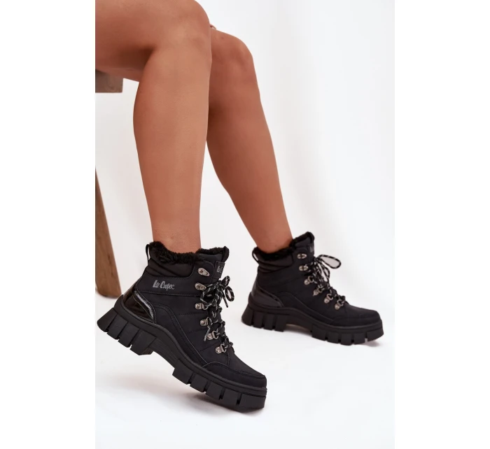 Dámské zateplené trapery Lee Cooper – černé Dámské zateplené trapery Lee Cooper – černé