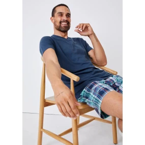 Pánské pyžamo 500204 B90 tm. modré s kárem - Jockey Pánské pyžamo 500204 B90 tm. modré s kárem - Jockey