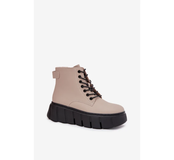 Boty na široké podrážce model 216833 Step in style Boty na široké podrážce model 216833 Step in style