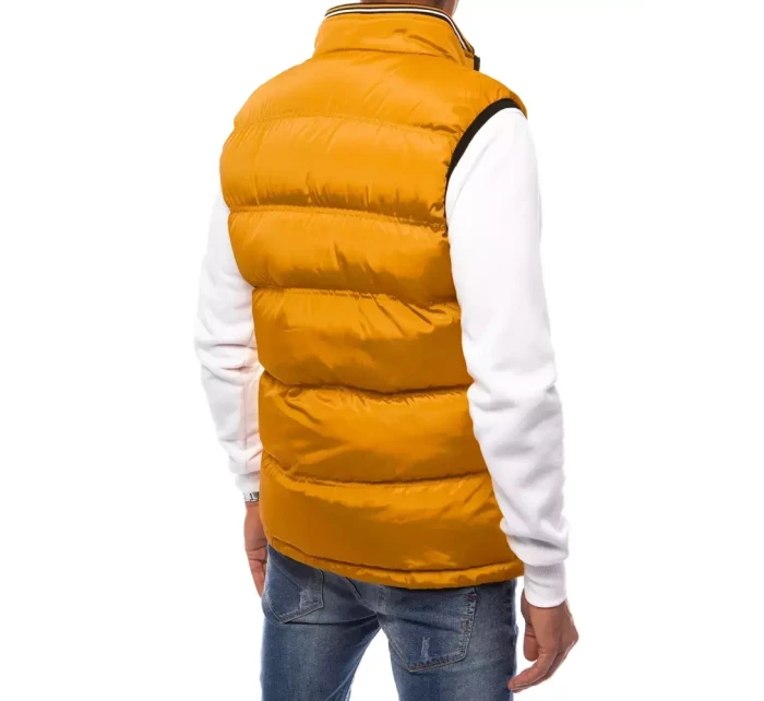 Pánská prošívaná žlutá vesta FashionStreet TX4084