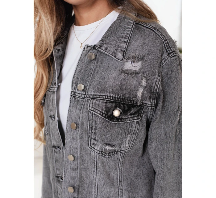 Dámská džínová bunda šedá Dstreet model 21991691 - FashionStreet