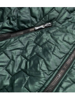 Dámská prošívaná bunda v lahvově zelené barvě model 16151116 - S'WEST