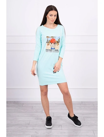 Šaty s potiskem Honey model 18744044 - K-Fashion Šaty s potiskem Honey model 18744044 - K-Fashion