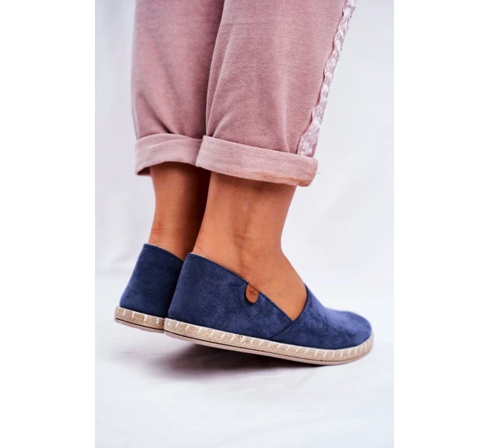 Dámské sametové espadrilky tmavě modré model 21535316 - Boto