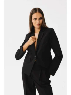 S353 Sako na míru s jedním knoflíkem - černé