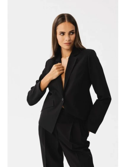 S353 Sako na míru s jedním knoflíkem - černé