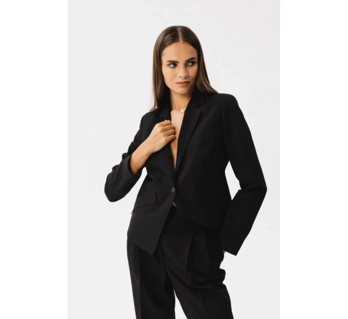 S353 Sako na míru s jedním knoflíkem - černé