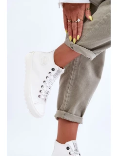 Dámské Tenisky Big Star Vysoké Zateplené Bílé