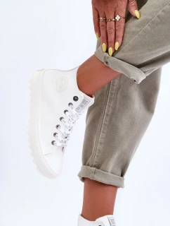 Dámské Tenisky Big Star Vysoké Zateplené Bílé