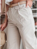 Dámské kalhoty s širokými nohavicemi MOBISKA light beige FashionStreet UY2618