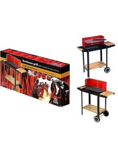 ZAHRADNÍ GRILOVACÍ KOLO 85x42x83 cm ČERVENÉ